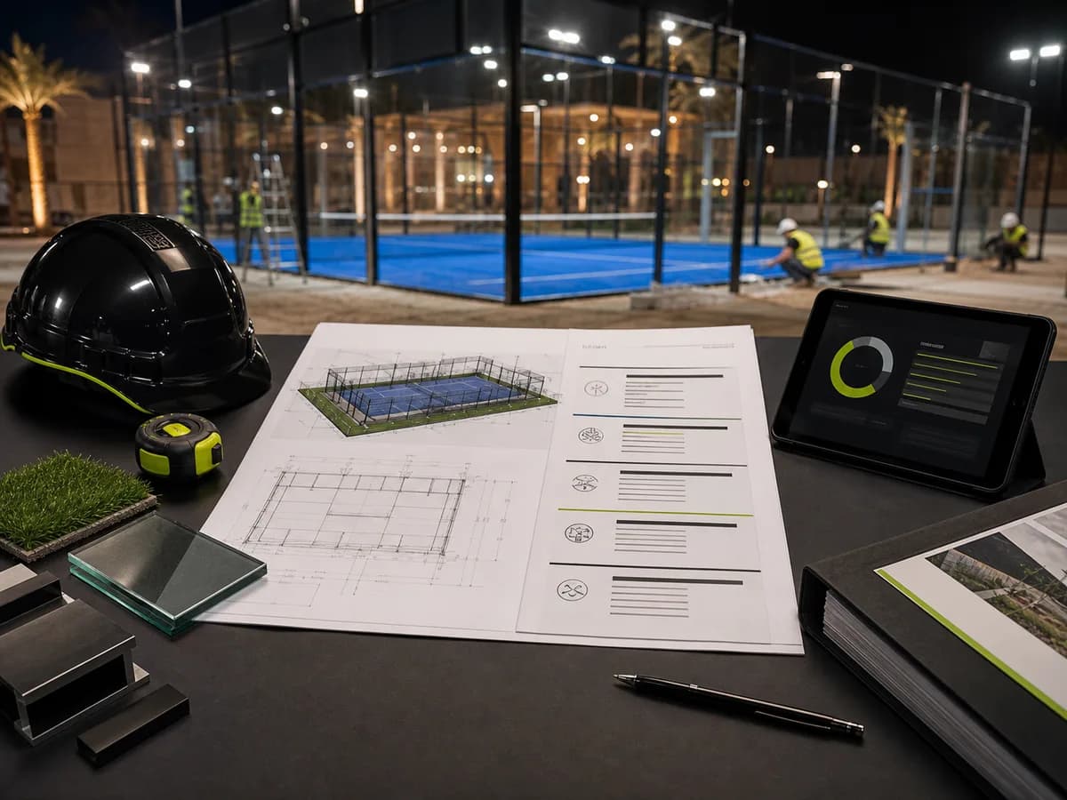 Devis technique poste par poste pour construire un terrain de padel au Maroc