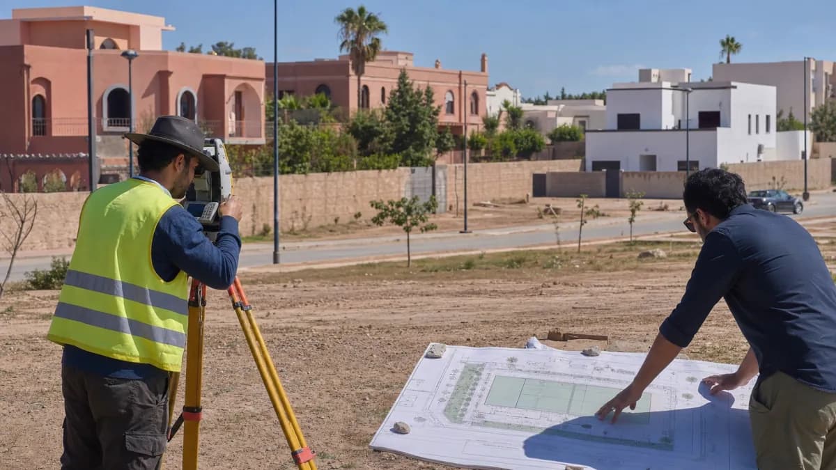 Relevé topographique pour une autorisation de terrain de padel au Maroc