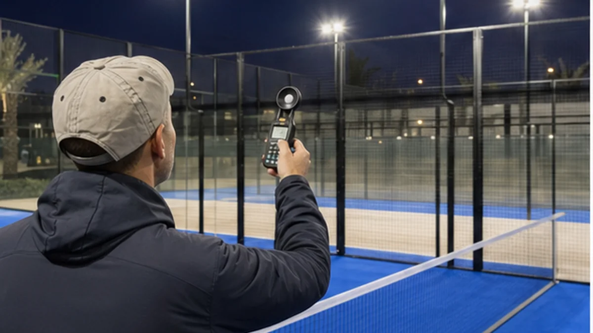 Constructeur terrain de padel normes FIP : controles reels au Maroc : controle technique des composants et de la pose