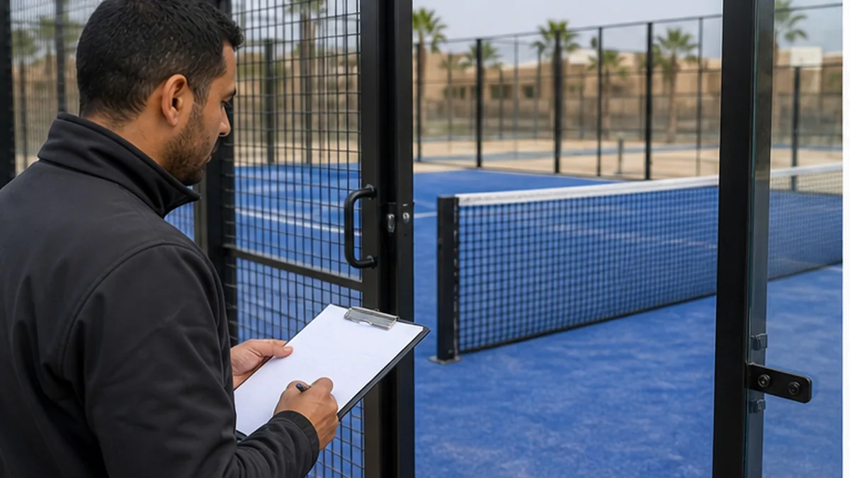 Installateur padel Maroc : la checklist de reception chantier : controle technique des composants et de la pose